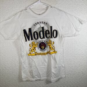 Modelo mens size small white t-shirt beer shirt
